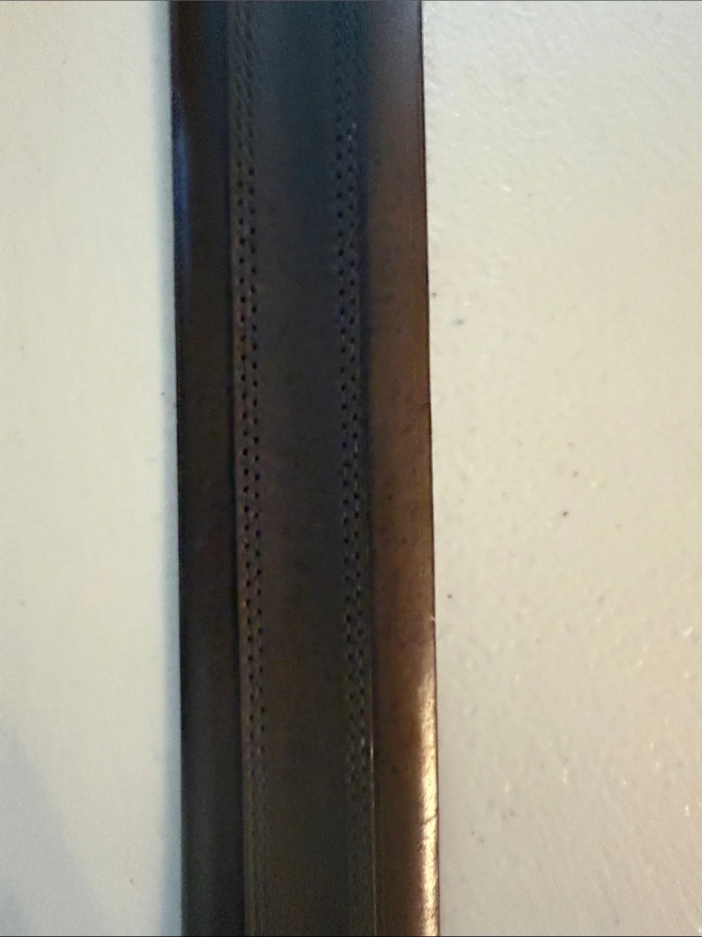 Mezlan Two-Tone Brown Leather Belt with Polished Buckle - 42 inches